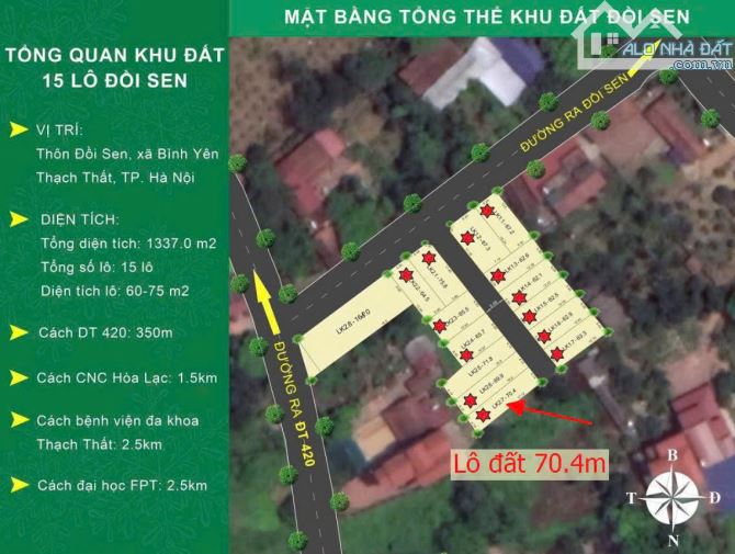 Chủ gửi bán lô đất 70,4m vị trí trung tâm hành chính xã - 1