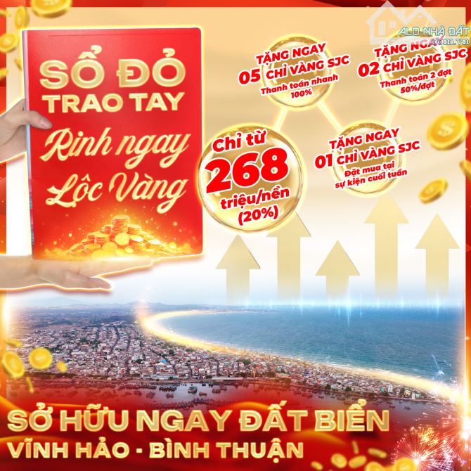 GIÁ ĐẦU TƯ RẺ NHẤT VIỆT NAM ĐẤT BIỂN BÌNH THUẬN FULL THỔ SÁT TUYẾN ĐƯỜNG VEN BIỂN - 1