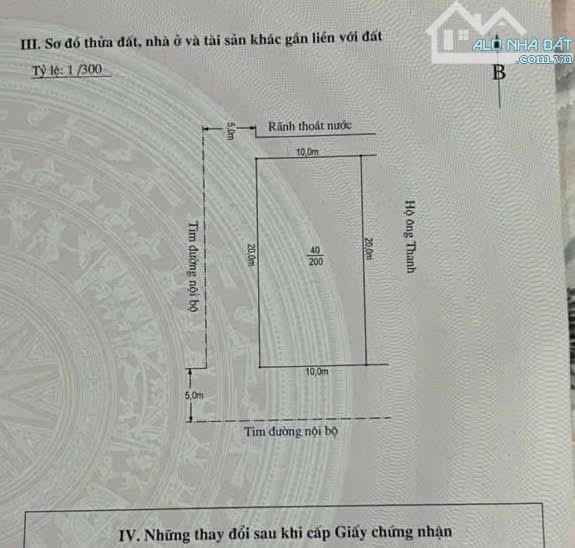 Bán 200m đất lô góc biệt thự Chapi Máng Nước An Dương Hải Phòng