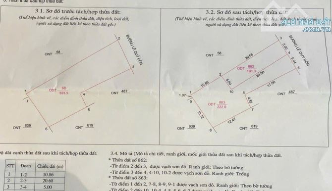 Bán đất 101m2 mặt đường Lê Quý Đôn- Hưng Lộc