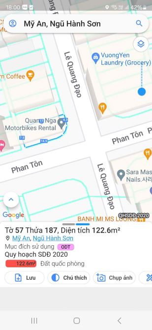 Chủ bán nhanh -Góc 2MT PHAN TÔN VÀ LÊ QUANG ĐẠO - Khu Phố Tây An Thượng +Biển Mỹ Khê