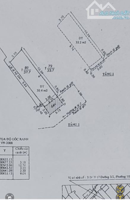 BÁN GẤP ĐƯỜNG 3/2, P.10, QUẬN 10, DT : 32.1/40, 2 TẦNG, 2PN, CHỈ 4.8 TỶ (TL) - 1