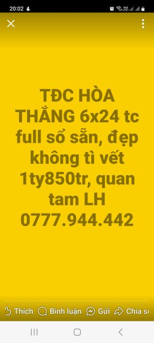 BÁN ĐẤT HÒA THẮNG BMT 6X22 TC60M 990TR ĐƯỜNG NHỰA THÔNG TỨ PHÍA GẦN MỌI TIỆN ÍCH XÃ HỘI  S - 4