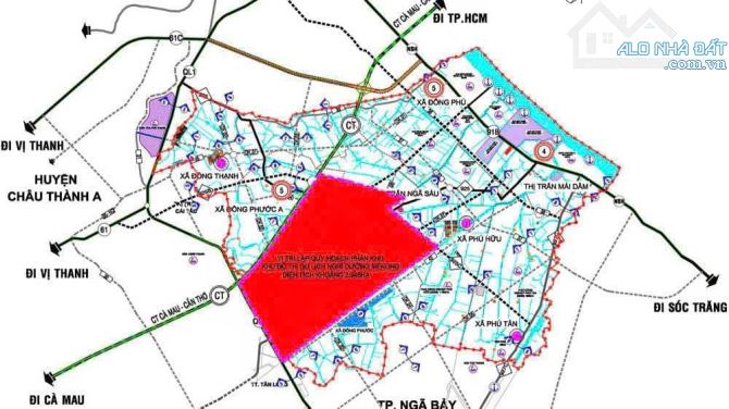 Chuyển nhượng lô đất hơn 23.000m2 cách Nhà Thờ Cái Chanh 500m mặt tiền lộ hơn 51m