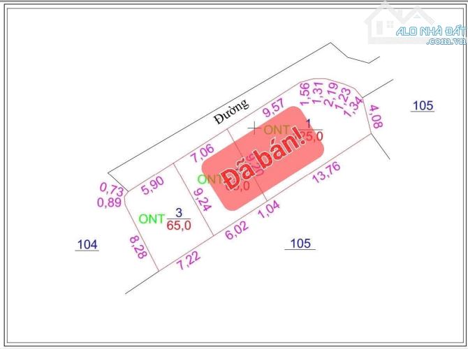 Nhỉnh 1 tỷ sở hữu 65m2 tại Đông Tảo nam, Đông tảo, Mặt tiền rộng Vuông bánh trưng - 1