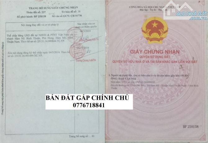 Kẹt tiền bán giá sốc 2 mặt tiền quy hoạch đất ở TP Phan Thiết giáp đường 719B. Giá 10tr/m2 - 2