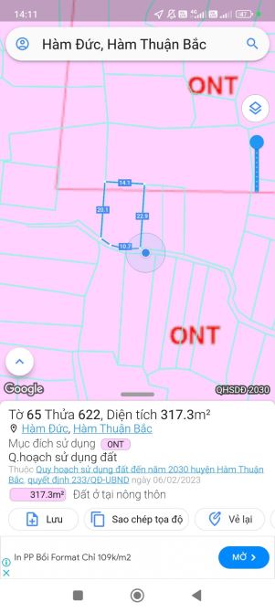 Thổ cư 316m2, Hàm Đức,giá ngợp 1,25 tỷ, gần sân bay phan thiết mới xây - 3