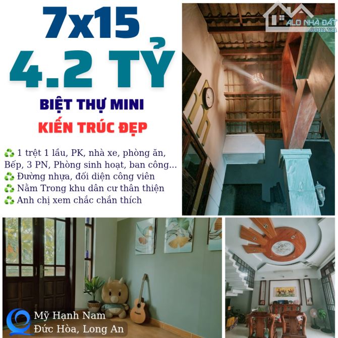 Bán Biệt thự Mini kiến trúc đẹp 7x15 giá 4.2 tỷ khu Trần Anh. - 9