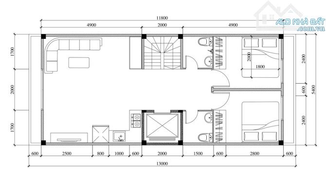 Bán Nhà phố dòng tiền KTT Cầu Bươu, Kiến Hưng, HĐ ( 5 tầng, Thang máy, mặt tiền 5,4m ) - 2