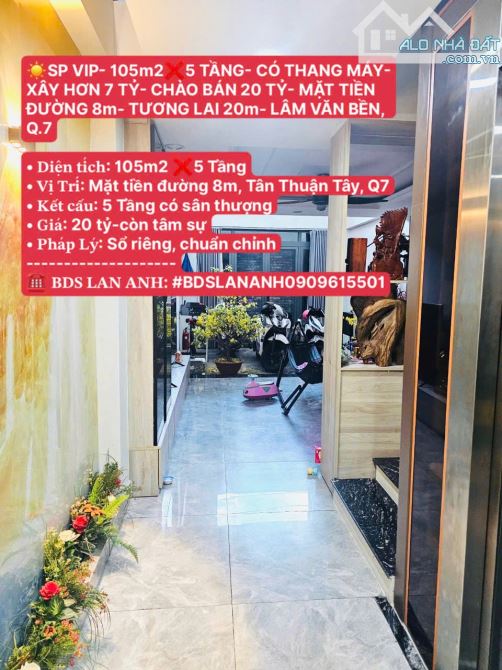 ☀️20 TỶ- 105m2❌5 TẦNG- CÓ THANG MÁY- XÂY HƠN 7 TỶ- MẶT TIỀN ĐƯỜNG 8m