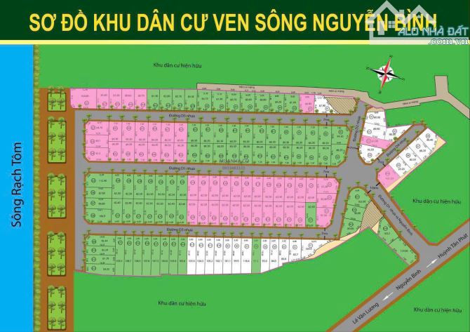 Đất KDC Ven Sông, Đường Nguyễn Bình. Nhà Bè