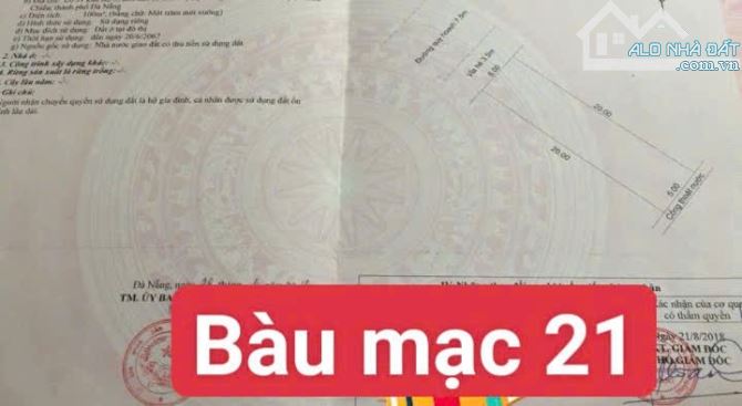 Bán đất bàu mạc 21 Hoà Khánh Bắc Liên Chiểu Đà Nẵng