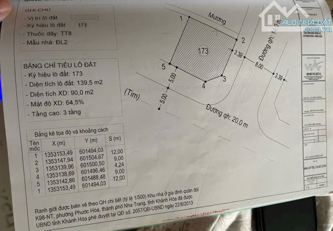 LÔ GÓC THƯƠNG MẠI - KHU ACC VƯỜN XOÀI, PHƯỚC HOÀ, NHA TRANG - GIÁ CHỈ 11,3 TỶ  Bán lô góc - 2