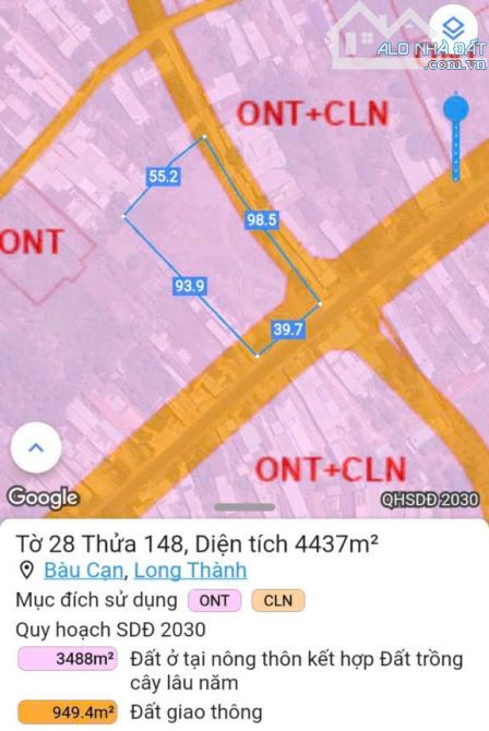 HOT! [4437m2] 2 mặt tiền Bàu Cạn, 300m2 thổ cư, Vị trí đẹp, giá đầu tư nhất