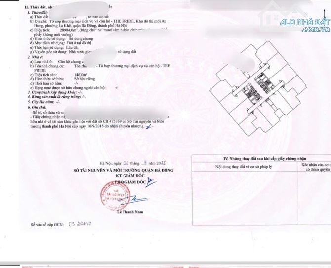 Bán gấp căn hộ 146m tại the pride- la khê - hà đông- Hà nội