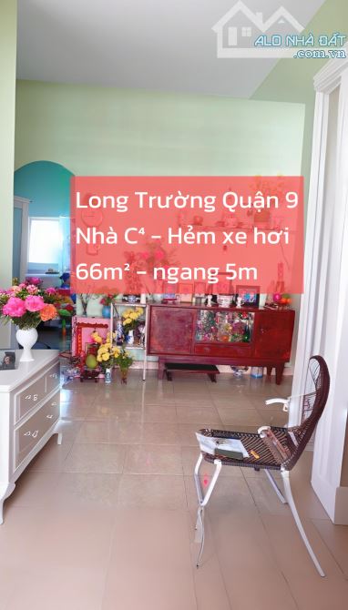 G.bán nhà 66m² (ngang 5m) Hẻm Ôtô Nguyễn Duy Trinh, Chợ Long Trường Quận 9