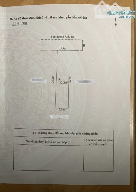 Bán căn nhà mặt đường Kiều Hạ - Đông Hải 2 gần cảng 128. DT 142m ; ngang 5,4m