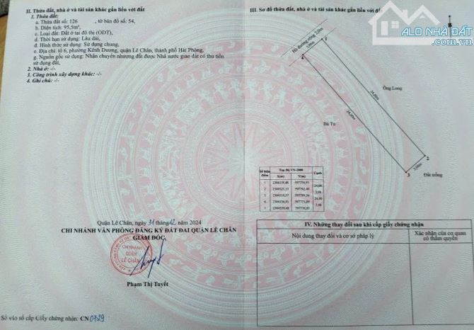 Bán đất phân lô 788 Thiên Lôi - Tăng Thiết Giáp, 96m, đường 10m, Giá 46.5 tr/m