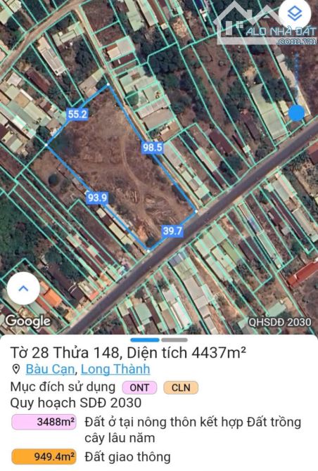HOT! [4437m2] 2 mặt tiền Bàu Cạn, 300m2 thổ cư, Vị trí đẹp, giá đầu tư nhất - 1