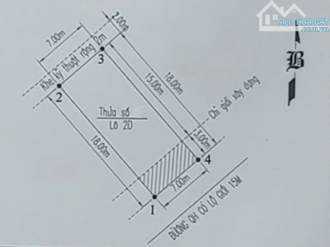 Bán lô đất 2D Lê Hồng Phong, vị trí đẹp, hiếm. - 1