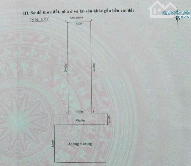 100m2 đất tuyến 2 Trung Lực ngõ 188 - Ngang 5m - Hướng Nam - 1