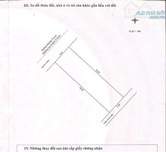 CẦN BÁN LÔ MT ĐƯỜNG DƯƠNG THANH