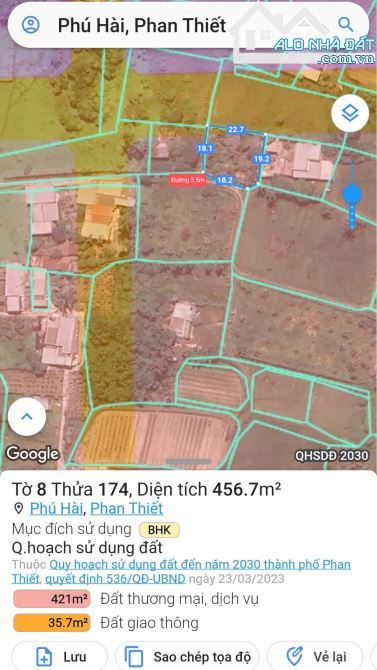 Bán đất Phú Hài view biển 456,7m2 đường Ô tô, sổ vuông, view biển 1,8 tỷ - 1