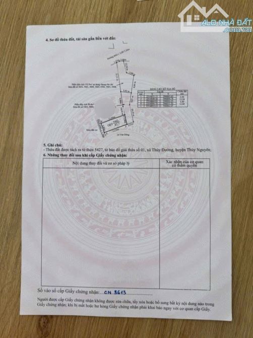 Chính chủ gửi bán vài lô đất sẵn bìa tại TDP Núi 1 - P Thuỷ Đường -TP Thuỷ Nguyên   ▪️Diện - 2