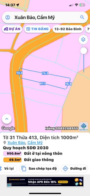 Bán đất xã Xuân bảo huyện Cẩm Mỹ tỉnh đồng nai - 3