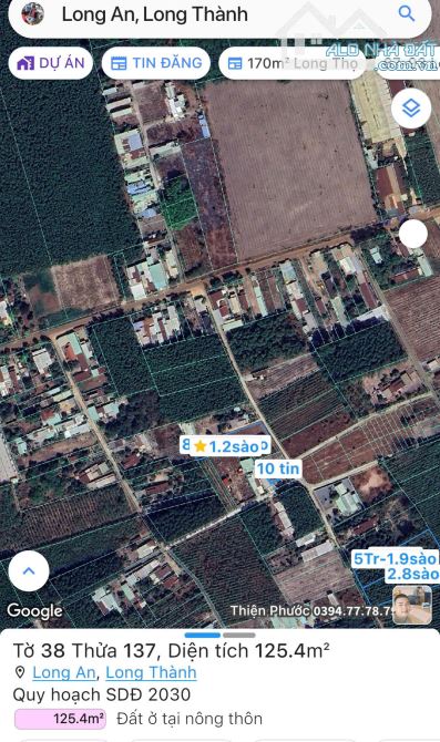 5x25m full thổ cư giá đầu tư, mặt trước sân bay, xã Long An, Long Thành, Đồng Nai - 2