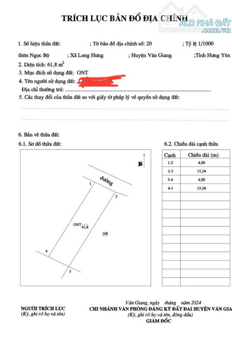 Bán  đất đẹp tại Ngọc Bộ Văn Giang gần Vin2,3 diện tích 61,8m2 giá đầu tư - 2