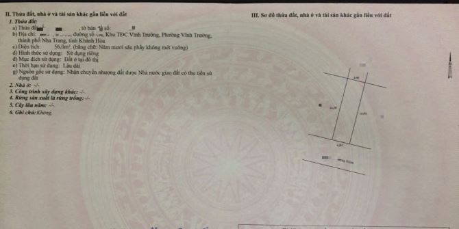 Bán nhà khu TĐC  Vĩnh trường dt 56m, đường nhựa 10m ngay chợ Vĩnh Trường, giá chỉ 2 tỷ 600 - 5