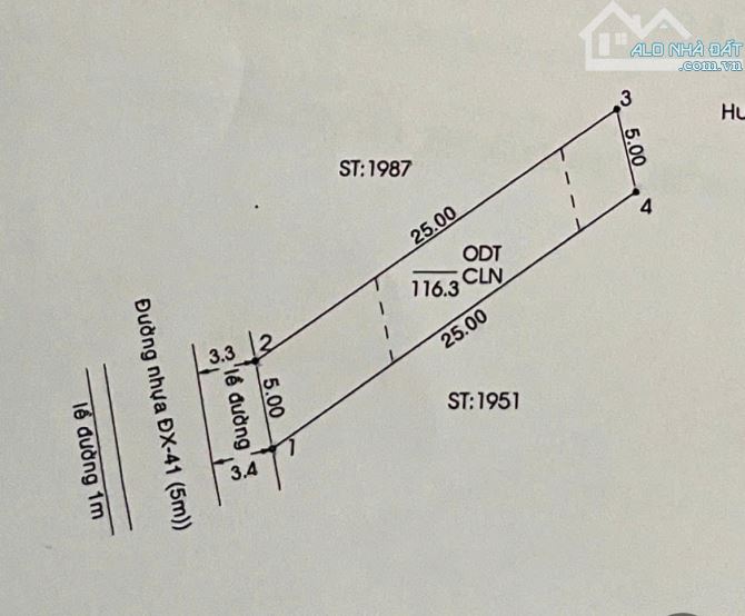 Bán đất mặt tiền Dx 041 Phú Mỹ gần khu Hiệp thành 3