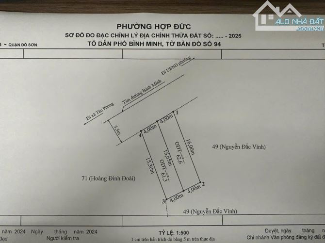 Khai xuân đầu năm mở bán 2 Lô F0 Mặt đường TDP Bình Minh, Hợp Đức, Đồ Sơn giá chỉ 1,1x tỷ