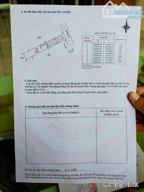 Cần bán đất thổ cư gần chợ Tân Hội,Đức Trọng,Lâm Đồng,DT 5m x 38m chỉ 810 triệu TL - 3