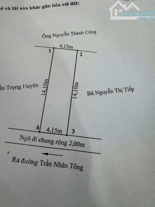 59m2 đất trong ngõ Trần Nhân Tông, Kiến An - Ngay gần ngã 6 Quán Trữ - 1