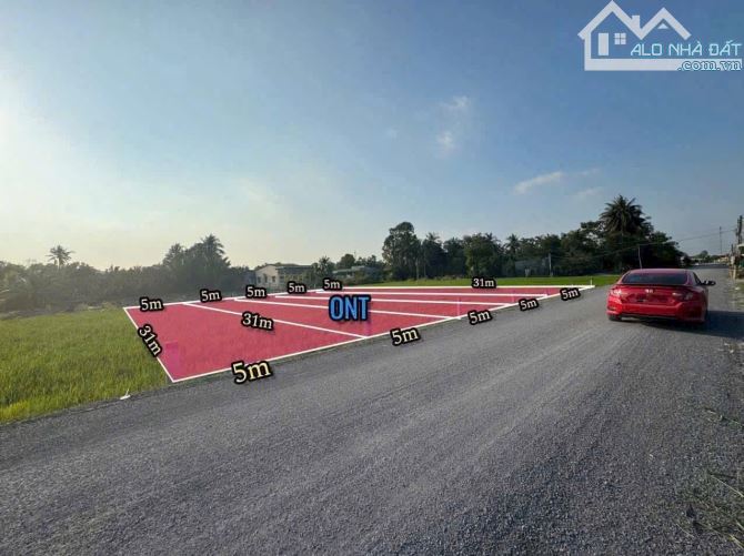 Kẹt tiền cần bán lô thổ cư 155m2 đường đá xanh 8m chỉ 500 triệu Đức Huệ - 2