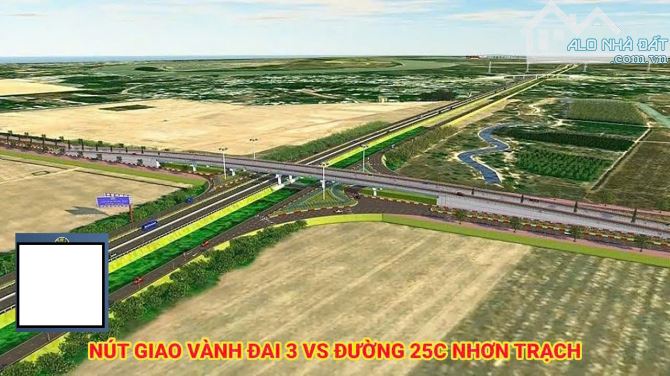 Bán thửa đất thổ vườn Nhơn Trạch mặt tiền đường Vành Đai 3 giá rẻ đầu tư