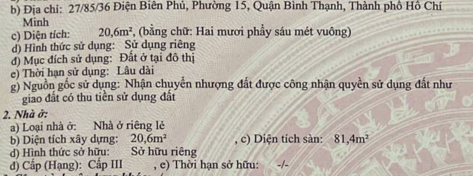 Nhà 5 tầng 3.2x7m 27/85/36 Điện Biên Phủ 4.7 tỷ