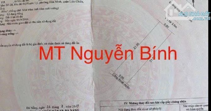 Chính Chủ Bán Lô Đất Mặt Tiền Đường Nguyễn Bính – KĐT Phước Lý