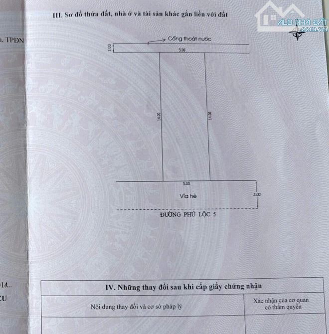 Bán đất đường Phú Lộc 5, phường Hòa Minh, Liên Chiểu - DT: 70m2, Giá 3.99 tỷ TL