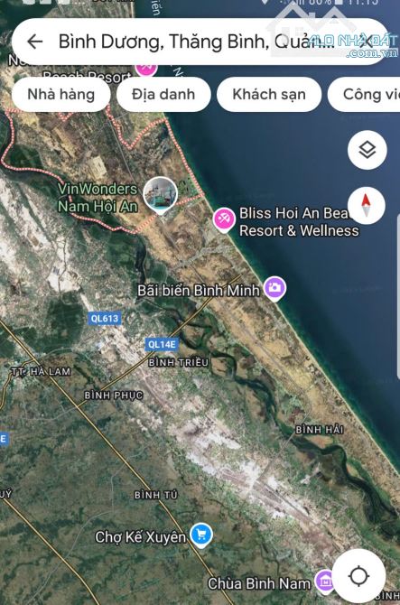 ĐẤT BIỂN! BÁN ĐẤT 1.470M² - 8,08 TỶ - MT ĐƯỜNG SỐ 1 – H. THĂNG BÌNH - QUẢNG NAM - 3