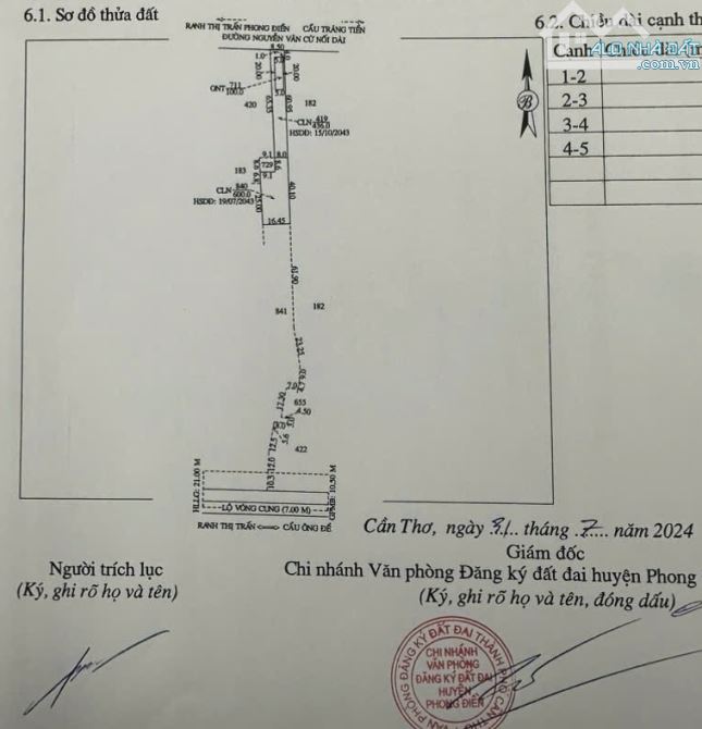BÁN 1.000m2 ĐẤT GẦN KDL MỸ KHÁNH MẶT TIỀN Đ.NGUYỄN VĂN CỪ NỐI DÀI, MỸ KHÁNH, PHONG ĐIỀN - 3
