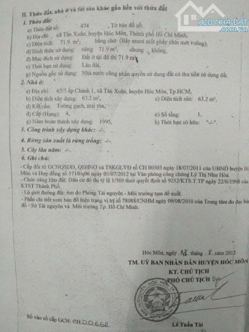 KẸT TIỀN bán nhanh nhà 1 trệt 1 lầu 72m2 Xuân Thới 10 , Tân Xuân Hóc Môn giá 1ty560tr - 7