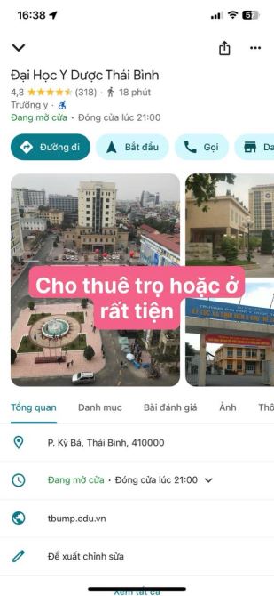 Đất Kỳ Bá ngay cổng Đại học Y và chợ Kỳ Bá giá chỉ hơn 1 tỷ phù hợp để ở cũng như đầu tư