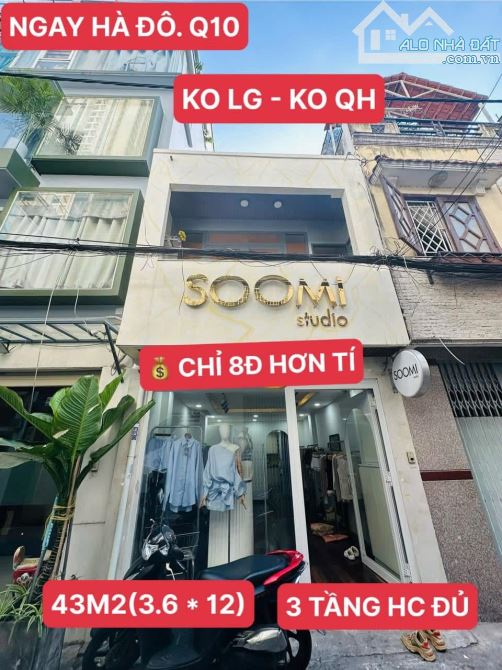 Hẻm ô tô khu Hà Đô, 285 CMT8, hẻm xe hơi 5m, 45m2 công nhận, kinh doanh tốt