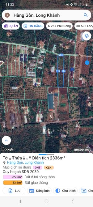 CẦN BÁN 1000M2( 10x100, CÓ SẴN THỔ CƯ) GẦN HỒ SINH THÁI CHỈ 1,55 TỶ