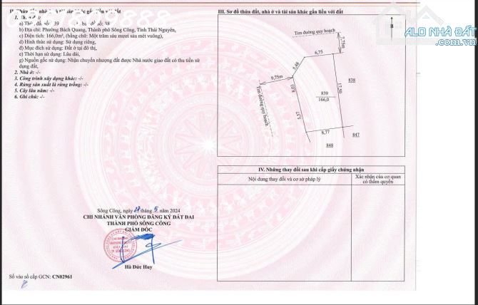 Bán 03 lô KDC Bách Quang, Sông Công, lô góc 166m2, hai lô cạnh lô 87,5m2, giá bán hợp lý