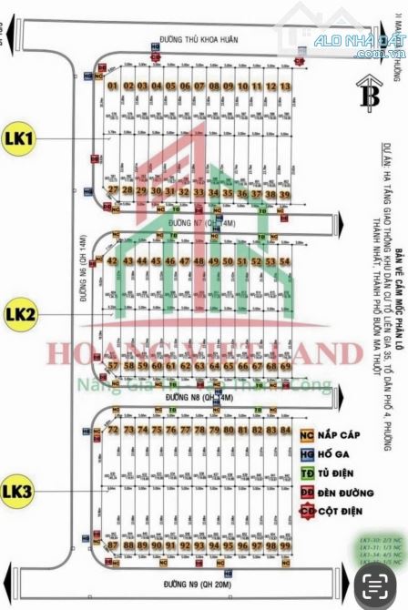 ĐẤT BÁN KHU ĐẤU GIÁ THỦ KHOA HUÂN LK1 - LK2 - LK3