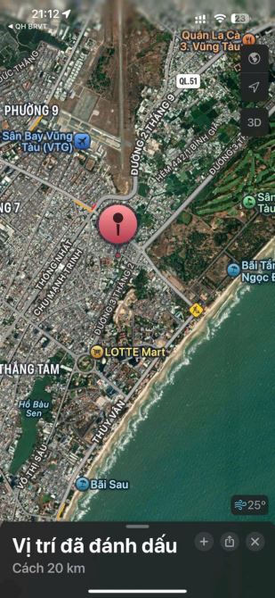 Đường Trần Bình Trọng, Phường Nguyễn An Ninh, TP VT, gần vòng xoay Paradise. 5x22 giá 13ty